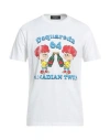 Dsquared2 T-shirt With Canadian Twins Print In White