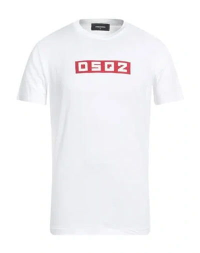 DSQUARED2 DSQUARED2 MAN T-SHIRT WHITE SIZE L COTTON