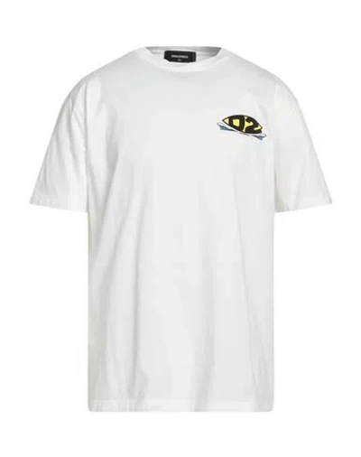Dsquared2 Man T-shirt White Size L Cotton