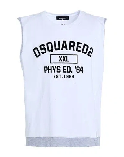 Dsquared2 Man T-shirt White Size L Cotton, Viscose