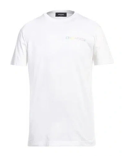 DSQUARED2 DSQUARED2 MAN T-SHIRT WHITE SIZE L COTTON