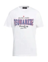 Dsquared2 Man T-shirt White Size M Cotton In White