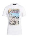Dsquared2 Printed Cotton T-shirt In White