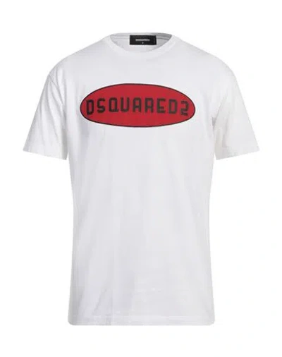 Dsquared2 Man T-shirt White Size M Cotton