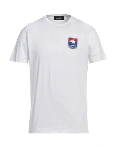Dsquared2 Man T-shirt White Size M Cotton