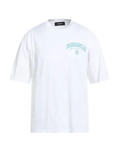 Dsquared2 Man T-shirt White Size M Cotton