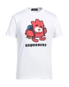 Dsquared2 Man T-shirt White Size S Cotton In White