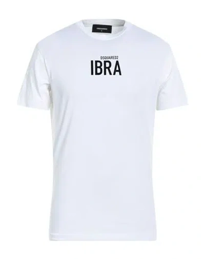 Dsquared2 Man T-shirt White Size M Cotton