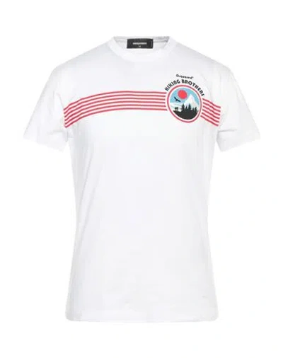 Dsquared2 Man T-shirt White Size Xxl Cotton