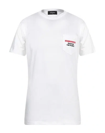 Dsquared2 Man T-shirt White Size Xxl Cotton