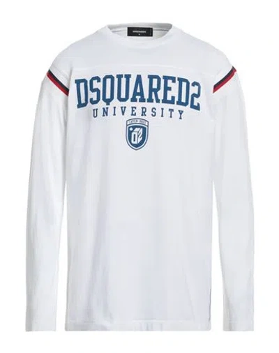 DSQUARED2 DSQUARED2 MAN T-SHIRT WHITE SIZE L COTTON