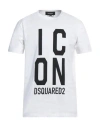 Dsquared2 Dsq2 Icon Logo Cool Fit Ss Tshirt Wht In White