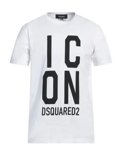 DSQUARED2 DSQUARED2 MAN T-SHIRT WHITE SIZE S COTTON