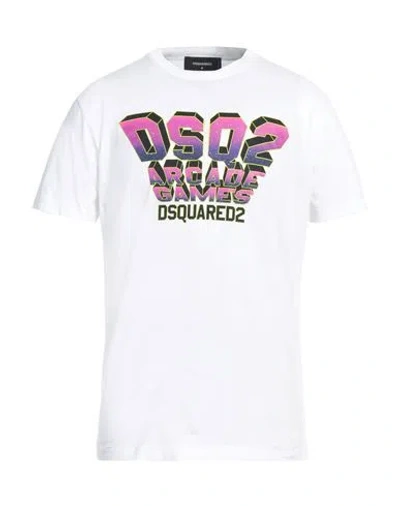 Dsquared2 Man T-shirt White Size L Cotton