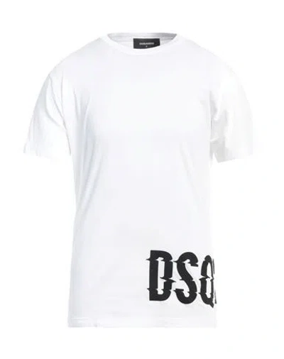 Dsquared2 Man T-shirt White Size M Cotton