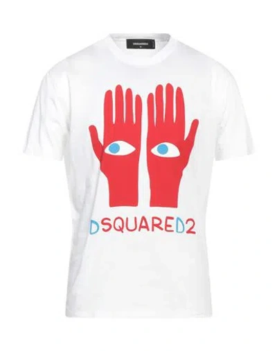 Dsquared2 Man T-shirt White Size 3xl Cotton