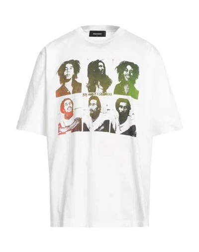Dsquared2 Man T-shirt White Size Xxl Cotton