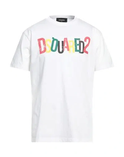 DSQUARED2 DSQUARED2 MAN T-SHIRT WHITE SIZE S COTTON