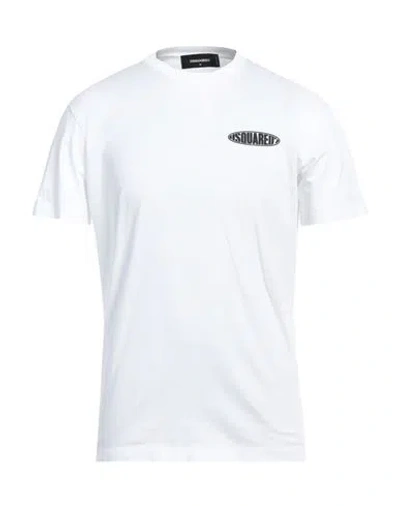 Dsquared2 Man T-shirt White Size M Cotton