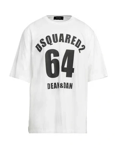 Dsquared2 Man T-shirt White Size L Cotton