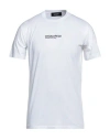 Dsquared2 'cool Fit Tee' White T-shirt With Logo Print On The Front In White