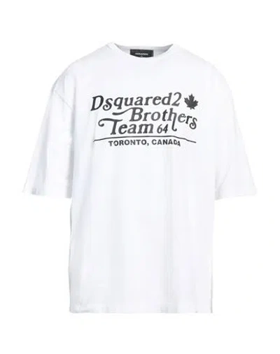 Dsquared2 Man T-shirt White Size S Cotton