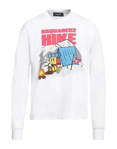 Dsquared2 Man T-shirt White Size S Cotton In White