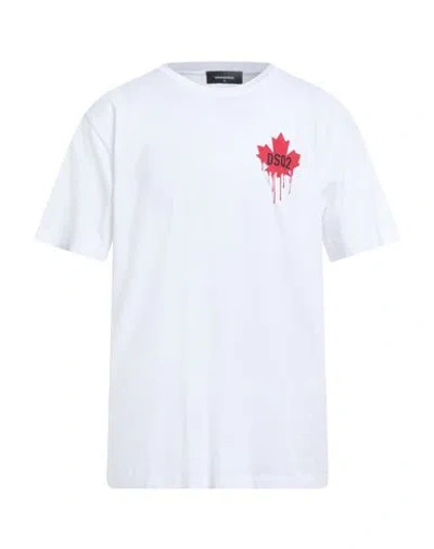 DSQUARED2 DSQUARED2 MAN T-SHIRT WHITE SIZE XS COTTON