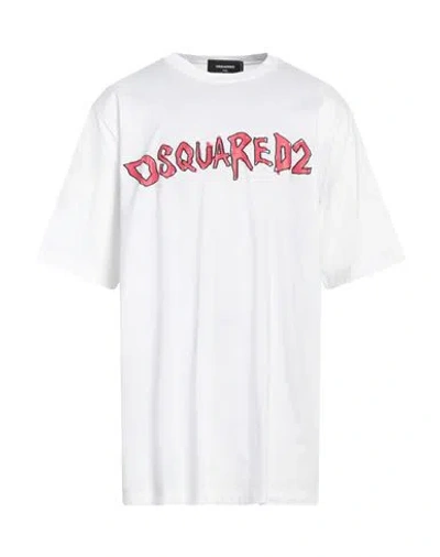 Dsquared2 Man T-shirt White Size Xxl Cotton