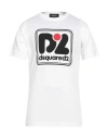 Dsquared2 Man T-shirt White Size Xxl Cotton In White