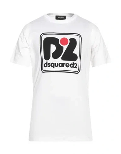 Dsquared2 Man T-shirt White Size Xxl Cotton