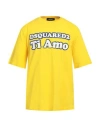 Dsquared2 Man T-shirt Yellow Size L Cotton