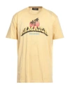 Dsquared2 Man T-shirt Yellow Size L Cotton In Yellow