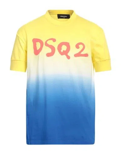 Dsquared2 Man T-shirt Yellow Size M Cotton