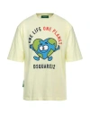 Dsquared2 Man T-shirt Yellow Size M Cotton