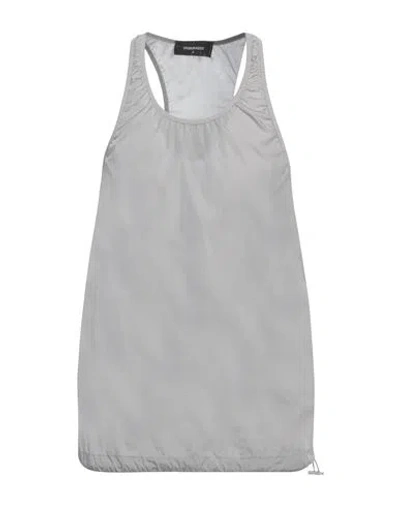 Dsquared2 Man Tank Top Light Grey Size S Cotton, Polyamide In Gray