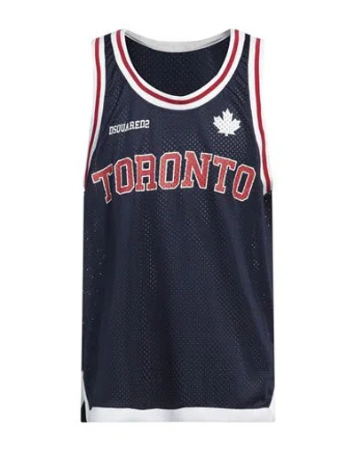 Dsquared2 Man Tank Top Navy Size L Polyester