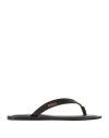 Dsquared2 Man Thong Sandal Chocolate Brown Size 9 Leather