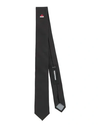 Dsquared2 Man Ties & Bow Ties Black Size - Silk
