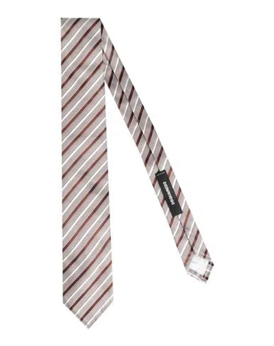 Dsquared2 Man Ties & Bow Ties Dark Brown Size - Silk