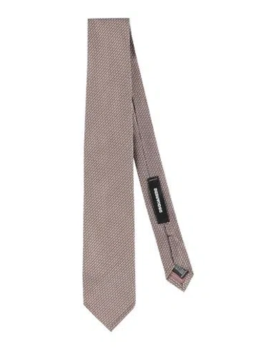 Dsquared2 Man Ties & Bow Ties Sand Size - Silk In Pink