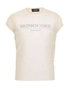Dsquared2 Man T-shirt Beige Size L Polyester In Multi