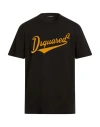 Dsquared2 Man T-shirt Black Size L Cotton In Blue
