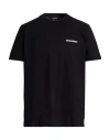 Dsquared2 Black Map-print Cotton T-shirt In Black