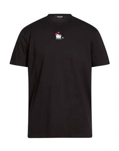 Dsquared2 Man T-shirt Black Size L Cotton