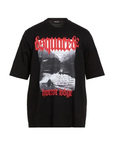 Dsquared2 Man T-shirt Black Size L Cotton