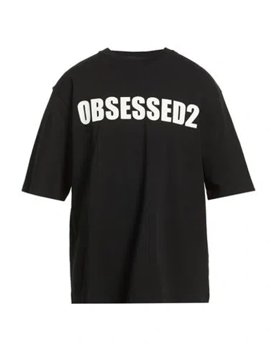 Dsquared2 Man T-shirt Black Size L Cotton