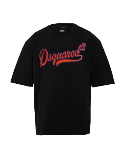 DSQUARED2 DSQUARED2 MAN T-SHIRT BLACK SIZE L COTTON