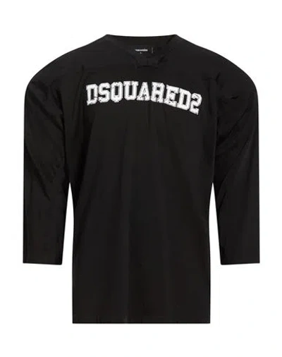 Dsquared2 Man T-shirt Black Size L Cotton, Viscose