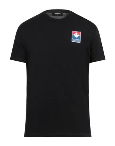 DSQUARED2 DSQUARED2 MAN T-SHIRT BLACK SIZE S COTTON